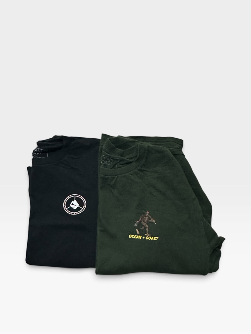 Bundle of 2 Ocean & Coast Boys' Forest Green & Black Long Sleeve Graphic Tees